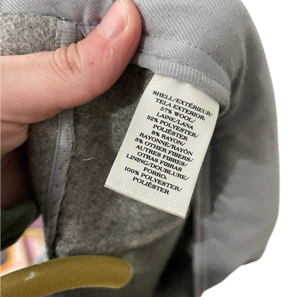 Ann Taylor Gray Wool Blend Peacoat XS Petite - Picture 3 of 5